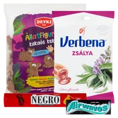 Édesség, keksz, rágógumi, gabonapehely