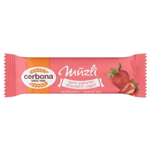 Cerbona epres-joghurtos müzliszelet epres bevonó talppal, cukorral és édesítőszerrel 20 g