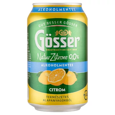 GOSSER SOR NATUR ZITRONE DOBOZOS 0,33.L 0,0% CITROM (DRS)