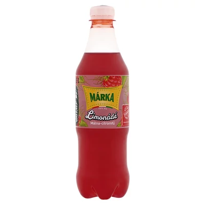 Márka málna-citromfű ízesítésű üdítőital 0,5 l