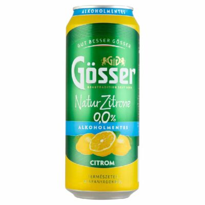 Gösser NaturZitrone citromos alkoholmentes sörital 0,5 l