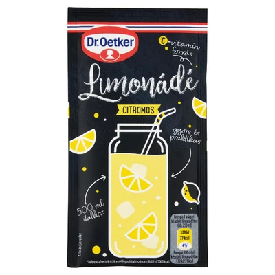 Dr. Oetker limonádé citromos italpor 40gr