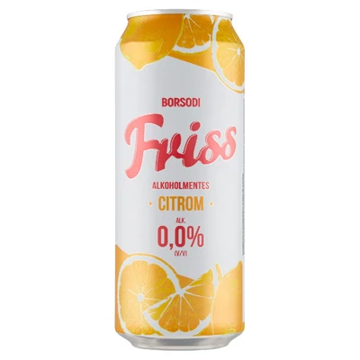 Borsodi Friss Alkoholmentes dobozos 0,5l citromos 0%
