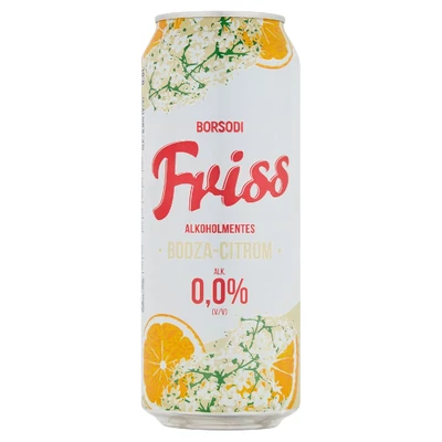 Borsodi sör friss dobozos alkoholmentes bodza 0,5 l