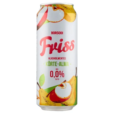 Borsodi sör alma körte ízű 0% 0,5 l