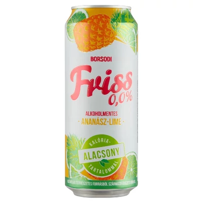 Borsodi Friss alkoholmentes dobozos 0,5 l ananász-lime 0%