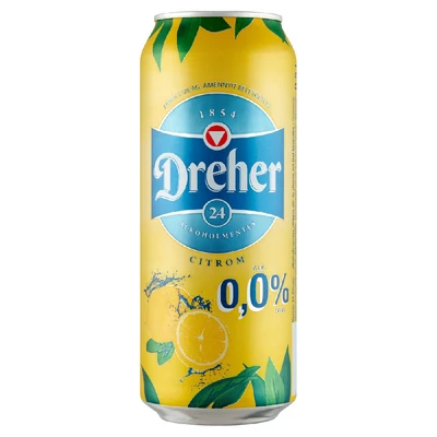 Dreher 24 alkoholmentes dobozos 0,5l citromos