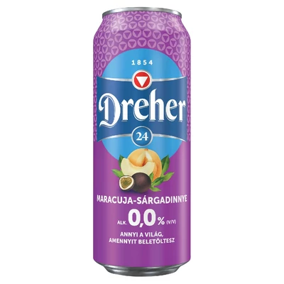 DREHER 24 ALKOHOLMENTES DOBOZOS 0,5.L SARGADINNYE-MARACUJA (DRS)