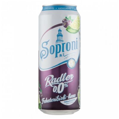 Soproni sör zero feketeribizli lime 0,5 l 0%