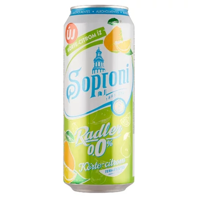 Soproni sör zero dobozos körte citrom 0,5 l 0%