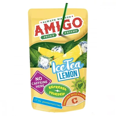 Amigo szívószálas ice tea citromos 0,2L
