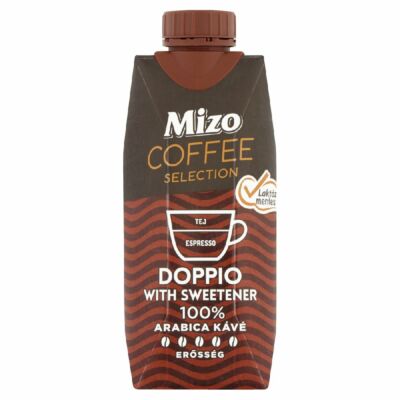 Mizo Coffee Selection Doppio UHT laktózmentes félzsíros kávés tej édesítőszerekkel 330 ml