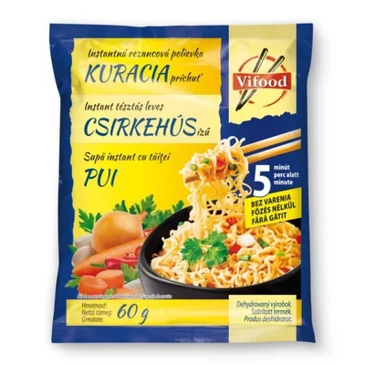 Vifood csirkehúsos ízesítésű instant tésztás leves 60 g