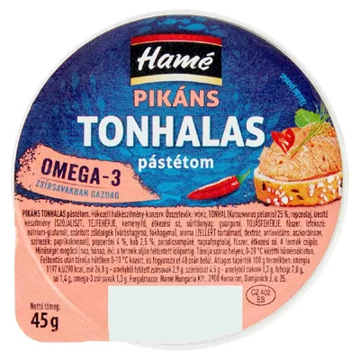 Hamé Tonhalas pástétom pikáns ízesítéssel 45g