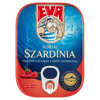 SZARDINIA EVA 100.GR PIKANS NOVENYI OLAJBAN