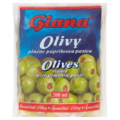 Giana spanyol zöld olívabogyó paprikával enyhén sós lében 195 g