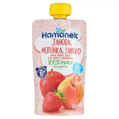 Hamanek tasakos desszert alma-eper-sárgabarack 100g