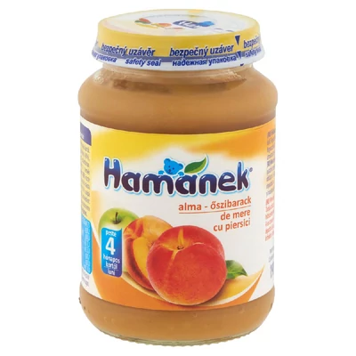 Hamanek alma-őszibarack bébidesszert 4 hónapos kortól 190 g