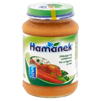 Hamanek bébiétel zöldséges rizs csirkehússal 190 g