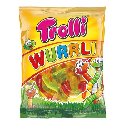 Trolli gyümölcsízű giliszta gumicukor 100 g