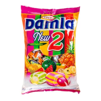 Damla trópusi gyümölcs ízű töltött puhakaramella mix 1 kg