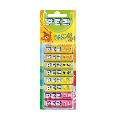 Pez Exotic mix cukorka 8,5 g - 8 db
