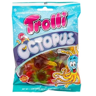 TROLLI GUMICUKOR 100.GR NYELVFESTOS OCTOPUS