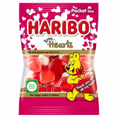 Haribo gumicukor love hearts 100 g