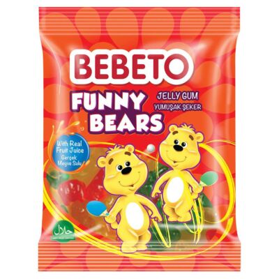 Bebeto gumicukor Funny bears vegyes gyümölcsös ízű 80g
