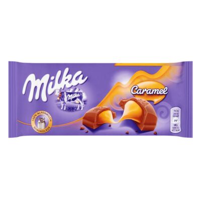 Milka Caramel alpesi tejcsokoládé karamelltöltelékkel 100 g