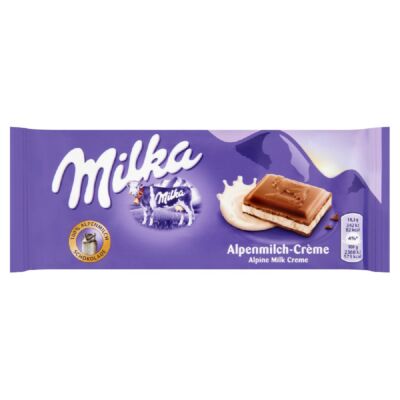 Milka alpesi tejcsokoládé tejes krémtöltelékkel 100 g