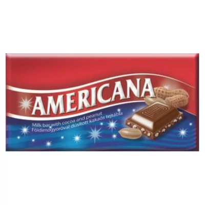 Americana Kakaós tejtábla földimogyoró ízű krémmel töltve 90g