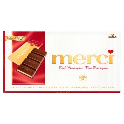 Merci táblás étcsokoládé marcipánnal töltve 112 g