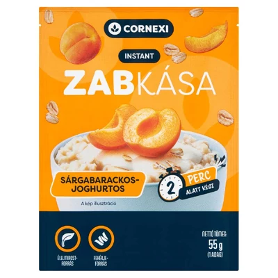 CORNEXI ZABKÁSA SÁRGABARACK JOGHURT HOZZÁADOTT CUKOR NÉLKÜL 55G