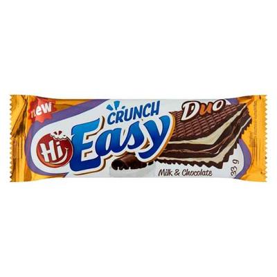 Easy Crunch Duo tejszín és csokoládé ízű krémmel töltött kakaós ostya 33 g