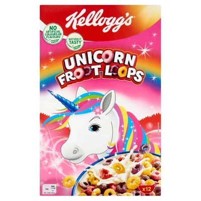 Kellogg s Unicorn Froot Loops gyümölcs ízesítésű gabonakarikák 375 g