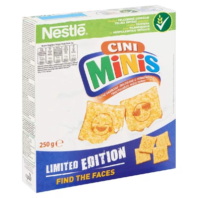 Nestlé Cini Minis ropogós, fahéjas gabonapehely teljes kiőrlésű búzával 250 g