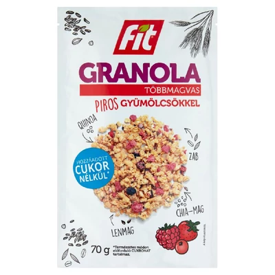 FIT GRANOLA TOBBMAGVAS 70.GR HCN+PIROS GYUMOLCS