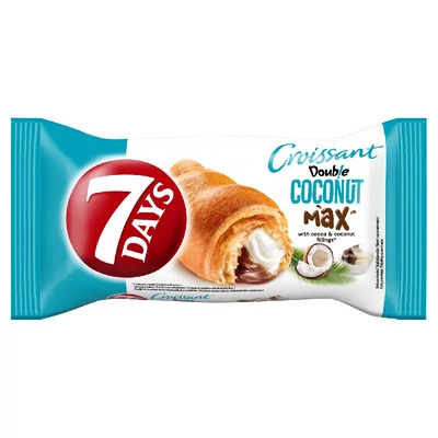 7 Days Double Max Croissant 80 g kakaó és kókusz