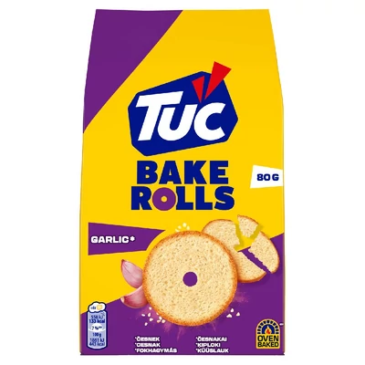 TUC Bake Rolls fokhagymás kétszersült 80 g