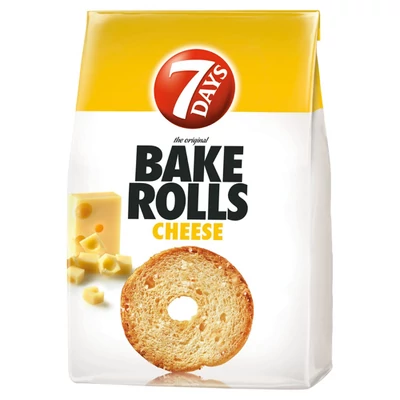 7DAYS Bake Rolls sajtos kétszersült 80 g