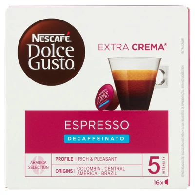 NESCAFÉ Dolce Gusto Espresso Decaffeinated Ground Roasted Coffee 16 x 5,5 g (88 g)