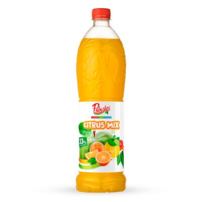 Pölöskei Citrus mix ízű vegyes gyümölcsszörp cukorral és édesítőszerrel 1 l