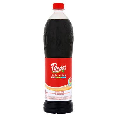 Pölöskei Cola ízű szörp cukorral és édesítőszerrel 1 l