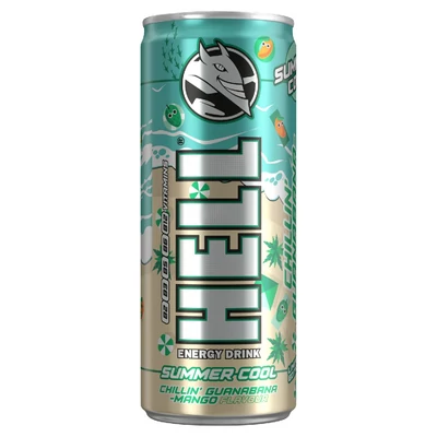 HELL ENERGIAITAL 250.ML MARACUJA SPRITZ /POLAR MANDARIN/GUANABANA/FROZEN RED ORANGE/ (DRS)