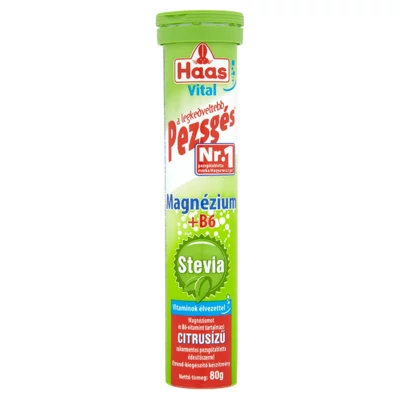 HAAS PEZSGOTABLETTA STEVIA 80.GR MG + B6