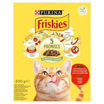 FRISKIES MACSKAELEDEL SZARAZ 300.GR MARHAS