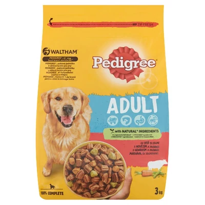 Pedigree szárazeledel kutyáknak, marhával és zöldséggel - 3kg