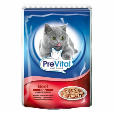 Prevital marha ízesítésű zselés alutasakos macskaeledel 100 g