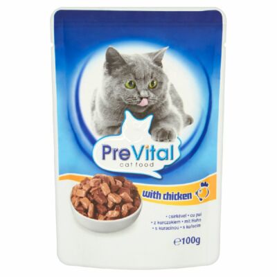 PreVital teljes értékű állateledel felnőtt macskák számára csirkével 100 g